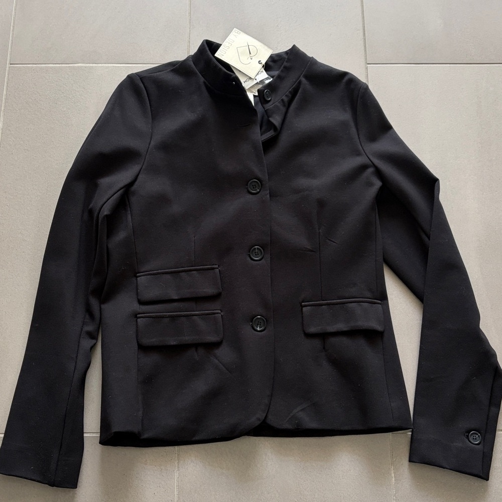 By Design Black Stand-Collar Button Jacket/blazer NWT